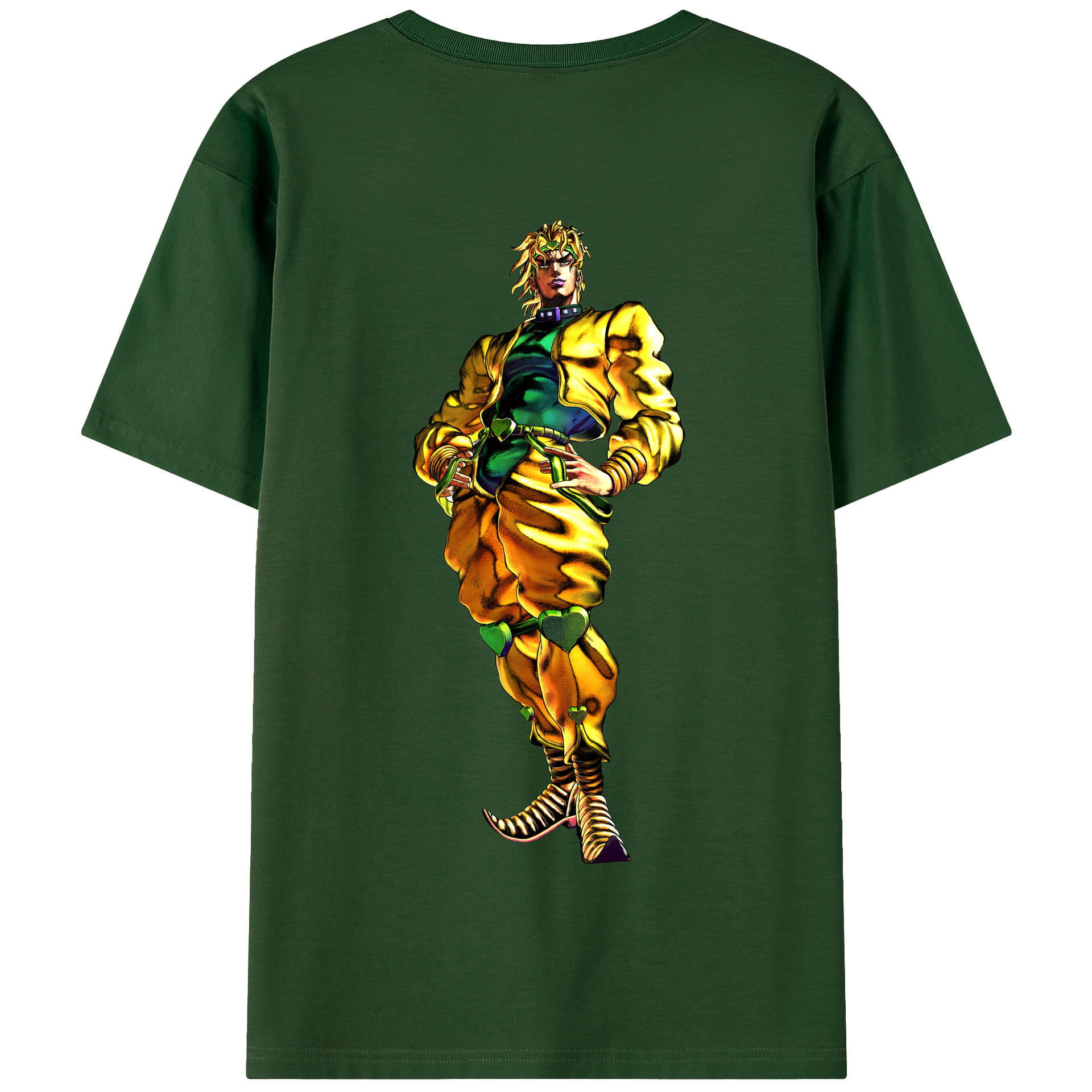 （画像用） ジョジョの奇妙な冒険 ディオ?ブランドー JoJo's Bizarre Adventure Dio Brando 綿100％半袖Tシャツ（背面プリント）